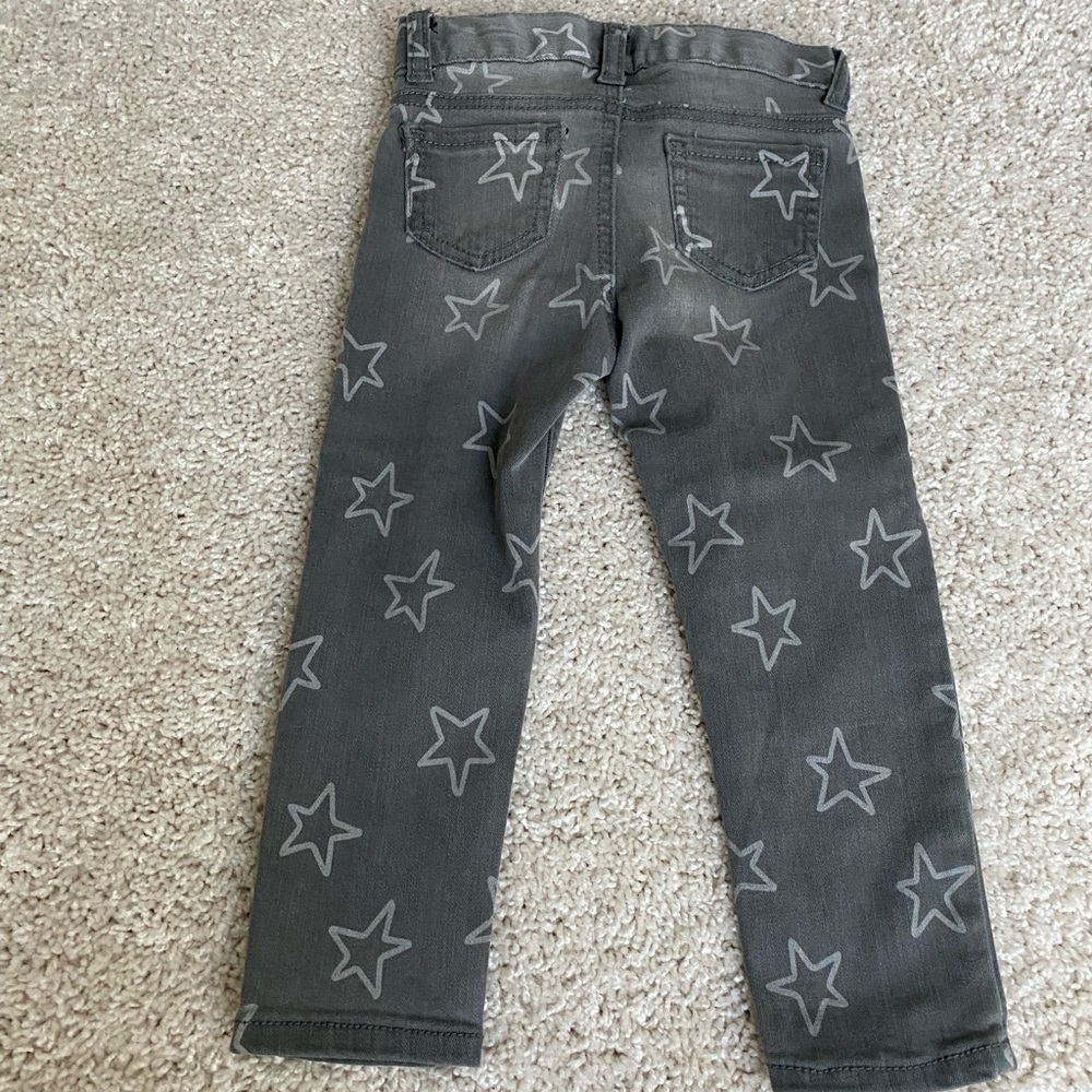 CAT & JACK Skinny Gray jeans with star print - Picture 4 of 8
